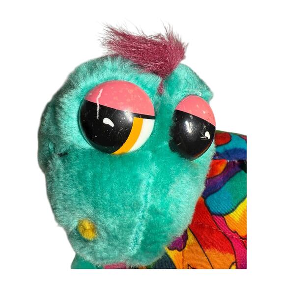 Vintage 1994 Turtle Plush ACE Doll Stuffed Animal Funky Psychedelic Carnival Toy - Picture 3 of 9